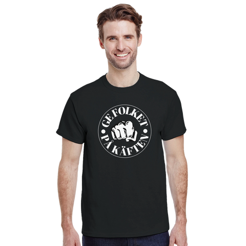 attityd t-shirt Ge folket på käften svart tröja med slagkraftigt motiv