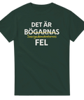 Grön t-shirt med humoristiskt tryck om Sverigedemokraterna och politisk satir