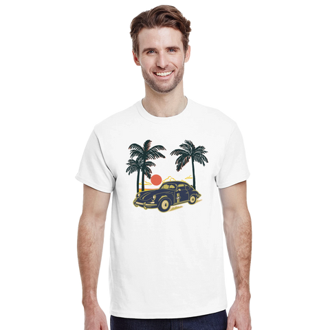 T-shirt Original - Car & Palm – t-shirt med unikt designtryck