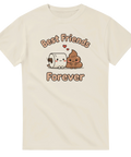 Roligt motiv med texten Best Friends Forever på krämvit t-shirt