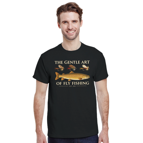 T-shirt med motivet The Gentle Art of Fly Fishing
