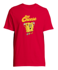 Say Cheese" textmotiv med kamera på premium t-shirt