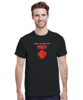ordvits t-shirt Vem var det som Fez svart tröja med ikonisk design