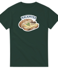 Grafisk illustration av en rejäl ostmacka med en liten myra på toppen