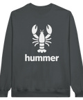 Sportig hummer-design med vit text – sweatshirt i retro-stil