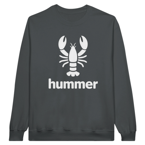 Sportig hummer-design med vit text – sweatshirt i retro-stil