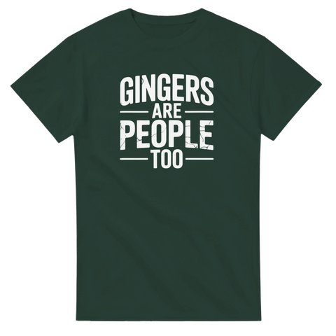 Mörkgrön t-shirt med rolig text för gingers med självdistans