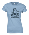 Klassisk serie-illustration av nysande kvinna – rolig t-shirt med pollen-tema