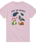 Illustration av råtta, duva och groda – grafisk t-shirt med djurmotiv