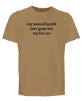 Kaxig t-shirt mental hälsa ordvits bröst