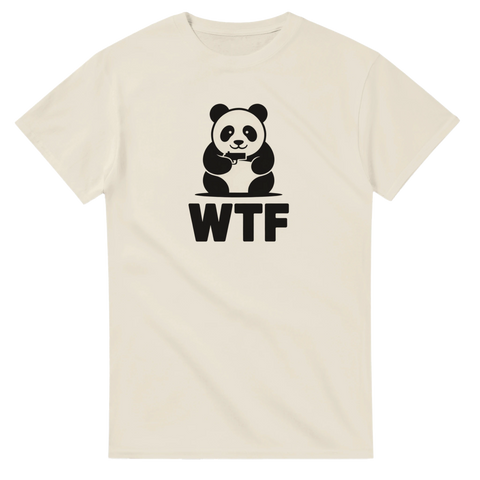 Söt men farlig panda i grafisk stil – unik illustrationstryck