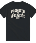 T-shirt med texten Promoted to Dad 2027, napp och nappflaska
