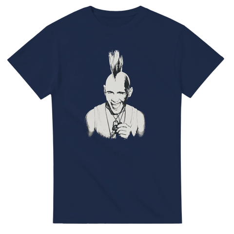 Retro filmtryck föreställande karaktären Sören på en marinblå t-shirt