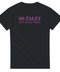 80-talet vart tog du vägen t-shirt med rosa text – svart