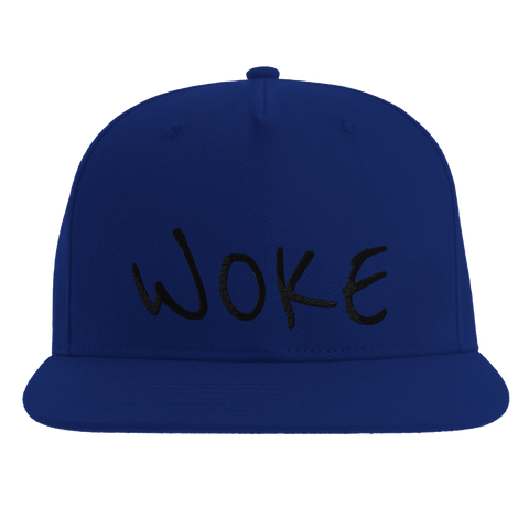 Blå snapback med minimalistiskt statement för en tydlig attityd