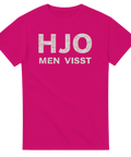 Humoristiskt citat-tryck i vintage-stil på cerise t-shirt