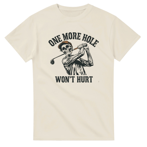 Retroinspirerad golfdesign med skelettmotiv – unik t-shirt med attityd