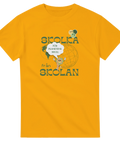 humortröja Skolka från skolan gul t-shirt med lekfull design