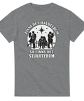 Silhuettmotiv med festande par och citat – gråmelerad rolig t-shirt
