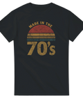 Retroinspirerad t-shirt med Made in the 70's i solnedgångsmotiv