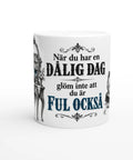 Rolig mugg med citat om dålig dag och vintage illustration