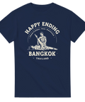 Retro tryck föreställande traditionell massage i Bangkok – rolig t-shirt med humor