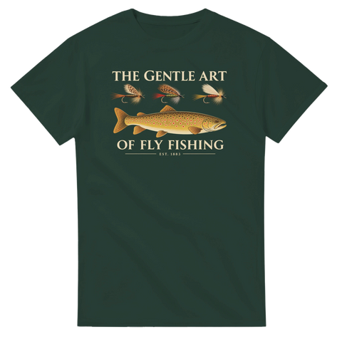 T-shirt med motivet The Gentle Art of Fly Fishing