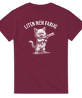 Vintage-illustration av katt med pistol och kaxigt citat – humoristisk t-shirt