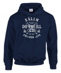 Klassiskt alpint motiv med texten Sälen Downhill Club – retro hoodie