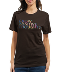 Brun t-shirt med budskap om mental disciplin i kraftfull typografi