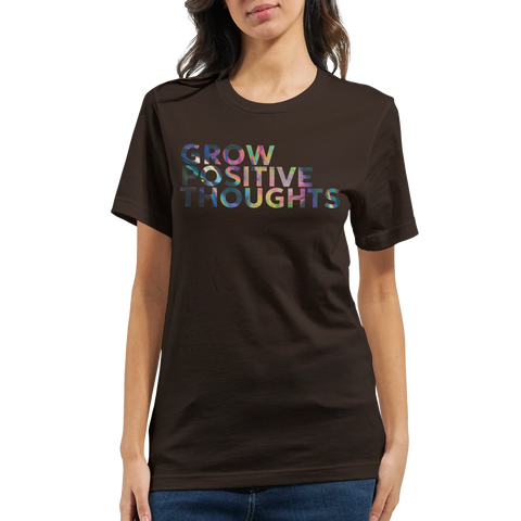 Brun t-shirt med budskap om mental disciplin i kraftfull typografi