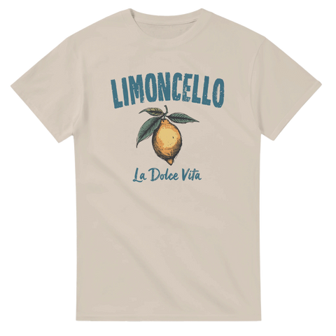 Italienskt inspirerat motiv av en handritad citron – Limoncello design