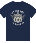 T-shirt med Route 66-skylt och texten Get Your Kicks on Route 66
