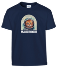 Barn t-shirt med kattastronaut och texten Mjaustrnaut