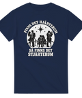 Retro illustration av flirtiga par och stjärna – marinblå grafisk t-shirt