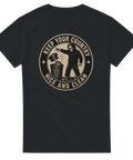 Politisk illustration av skelett som slänger SD-symbol i papperskorgen – antifascist t-shirt