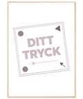 Unik grafisk poster med egen design i en naturlig ljus träram