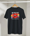 Klassisk retrodesign med ett bultande hjärta och regnbåge på en t-shirt