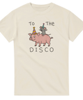 Gulligt och absurt motiv med festande djur – lekfull t-shirt design