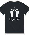 Modern illustration av gemenskap med stilren grafik och text – t-shirt