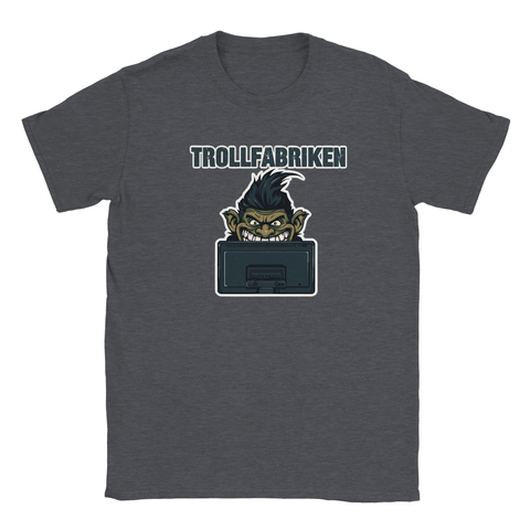Trollfabriken t-shirt satiriskt tryck 
