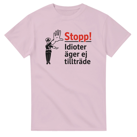 Ironiskt citat-tryck i vintage stil – rolig t-shirt med attityd