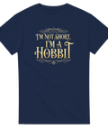 Mörkblå t-shirt med guldskrift och klassisk fantasy-estetik för boknördar