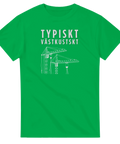 Klargrön t-shirt med minimalistiskt linjetryck av kranar från västkusten