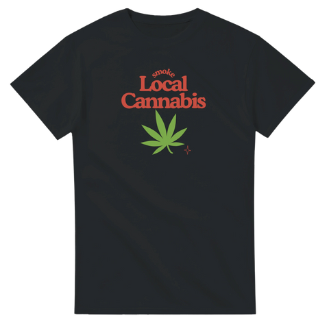 Rolig marijuana t-shirt med grönt blad