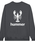 Grafisk hummer-logotyp i sportig stil – sweatshirt med parodi-tryck