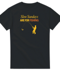 rolig fisketröja Sundays for Fishing svart t-shirt med fiskare