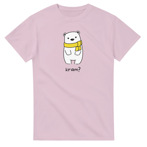 Gulligt djurmotiv med isbjörn och texten kram – grafisk t-shirt