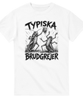 Makaber illustration av syrsor i slagsmål på vit t-shirt