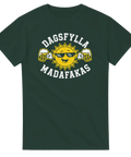 Tecknat motiv med en festglad sol och bärs – t-shirt med attityd